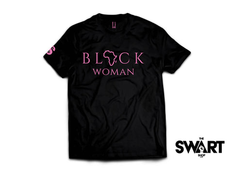 BLACK Woman Tee Pink